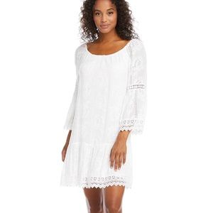 KAREN KANE White lace dress L